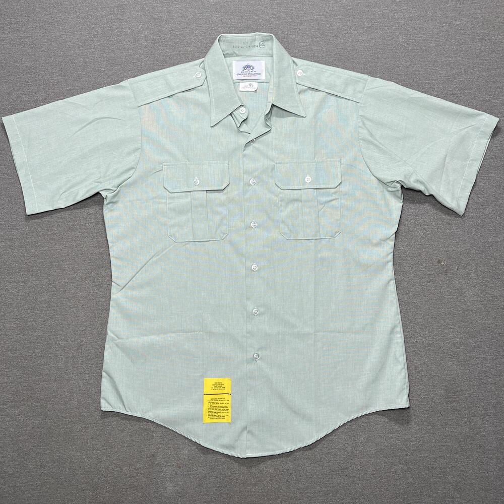 Vintage DSCP Garrison Collection Shirt Mens Large Green AG-415 USA Military
